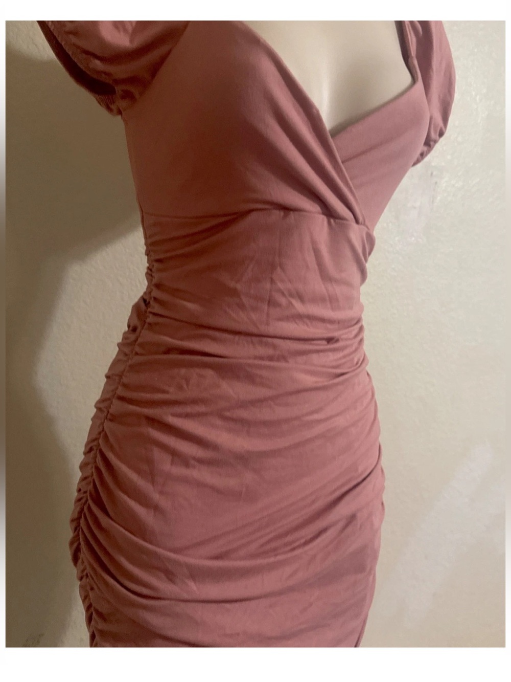 Women’s Pink Floral Summer Dress Spaghetti Strap Slim Fit Slit Size Medium - Picture 4 of 7